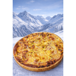 Tarte aux poireaux et Beaufort